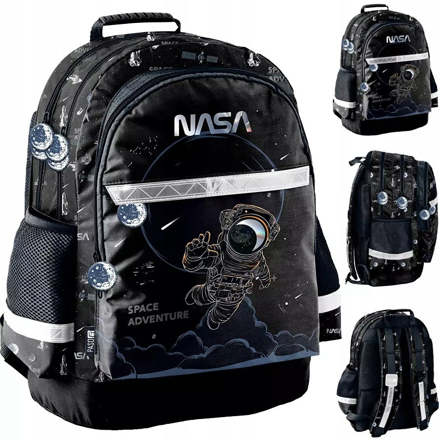 Paso 2-Chamber School Backpack for Classes 1-3 Space Nasa Astronaut