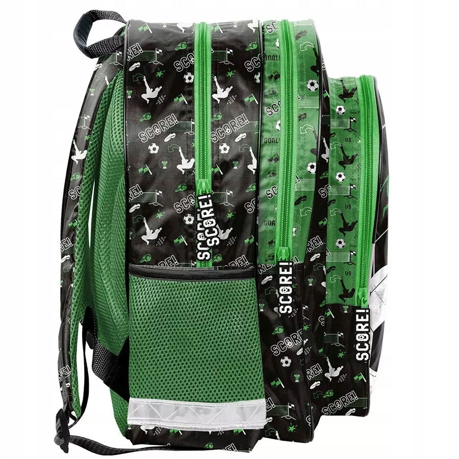 Paso 2-Chamber School Backpack for Grades 1-3 Score Football Packaging status original
