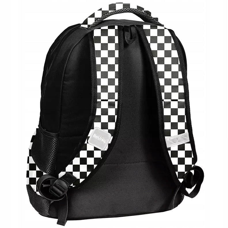 Paso Backpack 2-Chamber School Youth Chessboard Black BeuniQ Manufacturer code BU25VS-2705