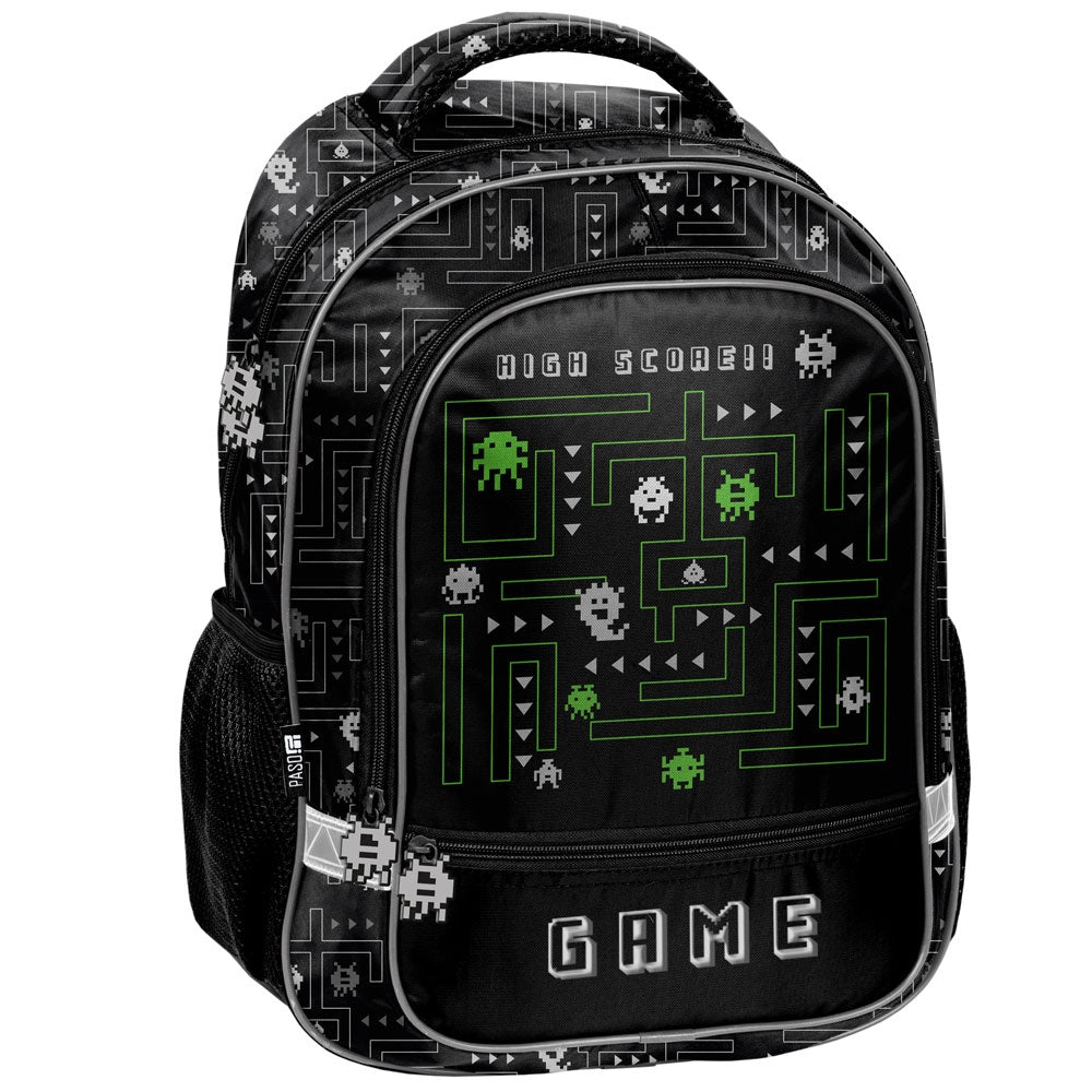 Paso School Satchel Backpack for Classes 1-3 Game Pixels