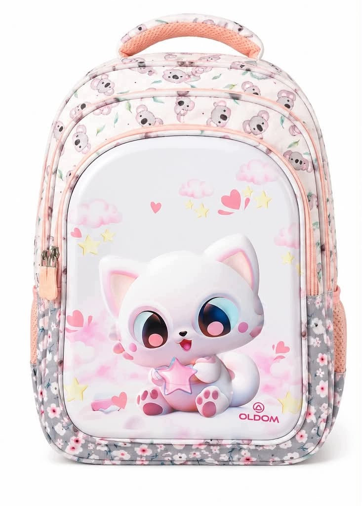 Pastel backpack with cat