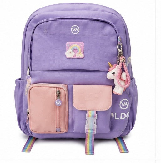 Pastel backpack with keychain