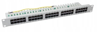 Patch Panel Ecolan Cat 3 ISDN 19" 1U 50 Ports RJ45 8/4 Light Grey RAL Packaging status original