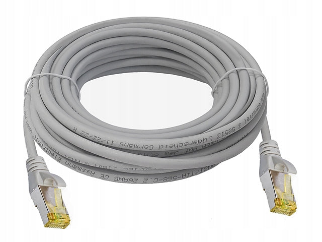 Patch cord cat.6A PIMF shielded RJ45-RJ45 1:1 Cu AWG26 grey 7m Packaging status original