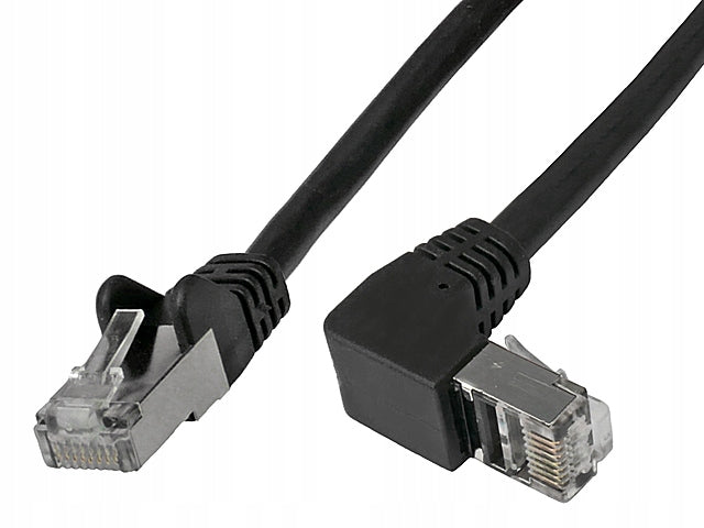 Patch cord cat.6A PIMF shielded RJ45-RJ45 1:1 angle 90st 0.5m Manufacturer Stratos