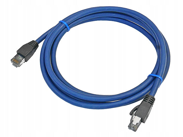 Patch cord cat.8.1 SFTP/PIMF shielded RJ45-RJ45 1:1 navy blue 2m Packaging status original