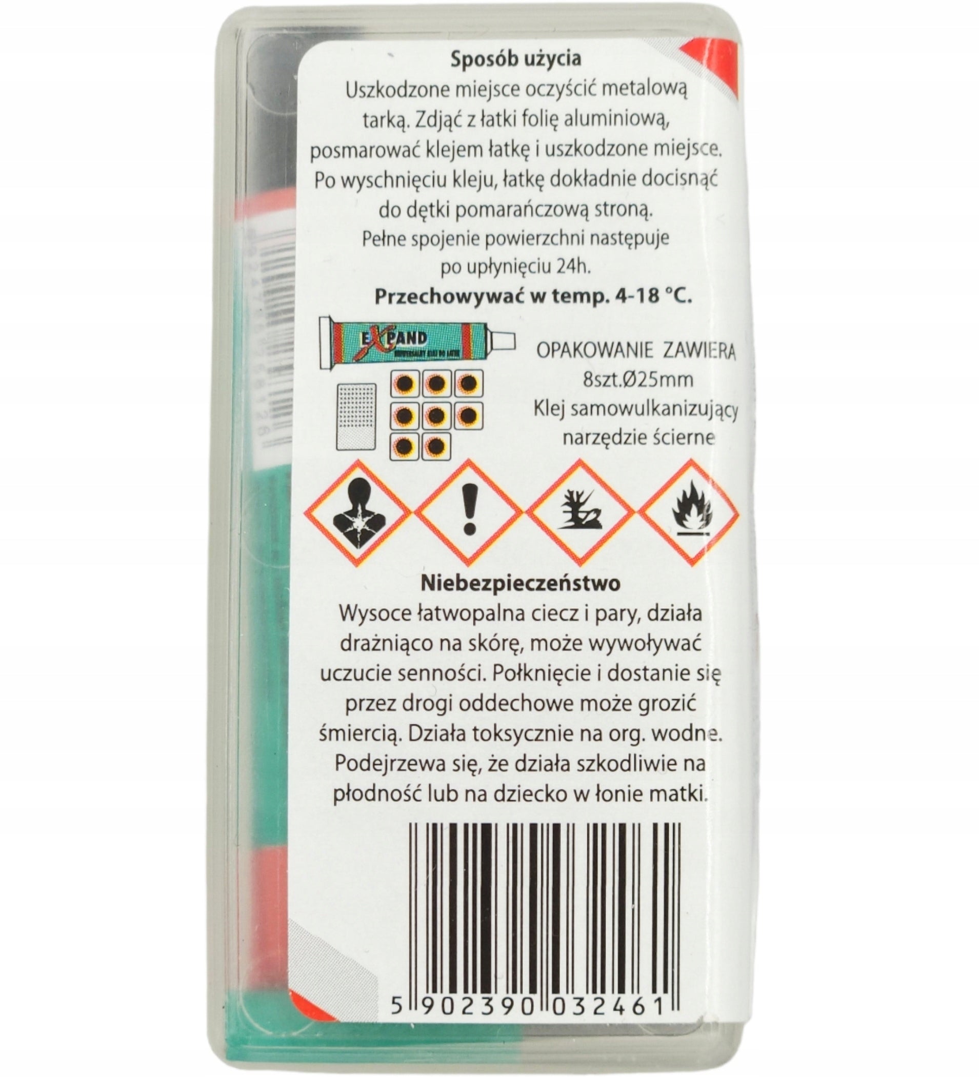 Patch repair kit EXPAND POWER 8pcs + glue Model L0106