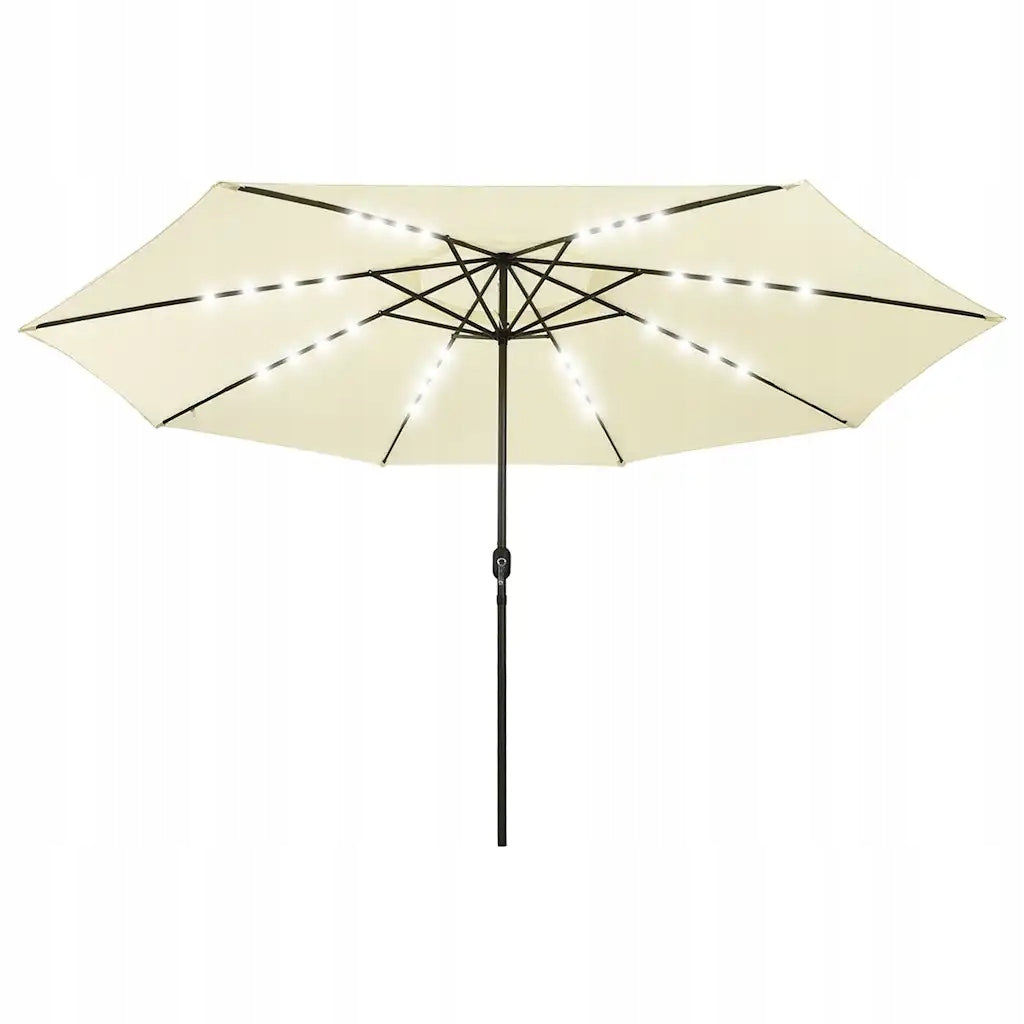 Patio umbrella with LED, 400 cm, sand Manufacturer VidaXL