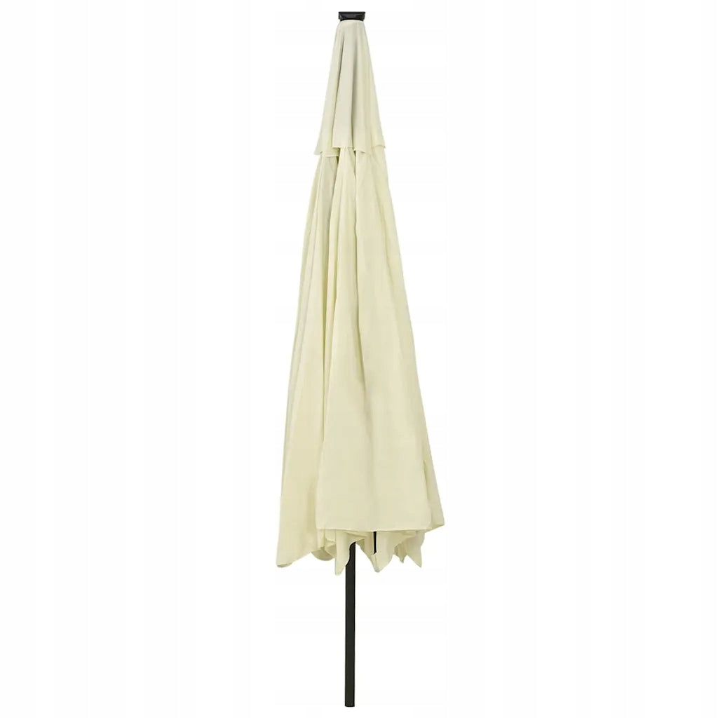 Patio umbrella with LED, 400 cm, sand Product weight with unit packaging 9.35 kg