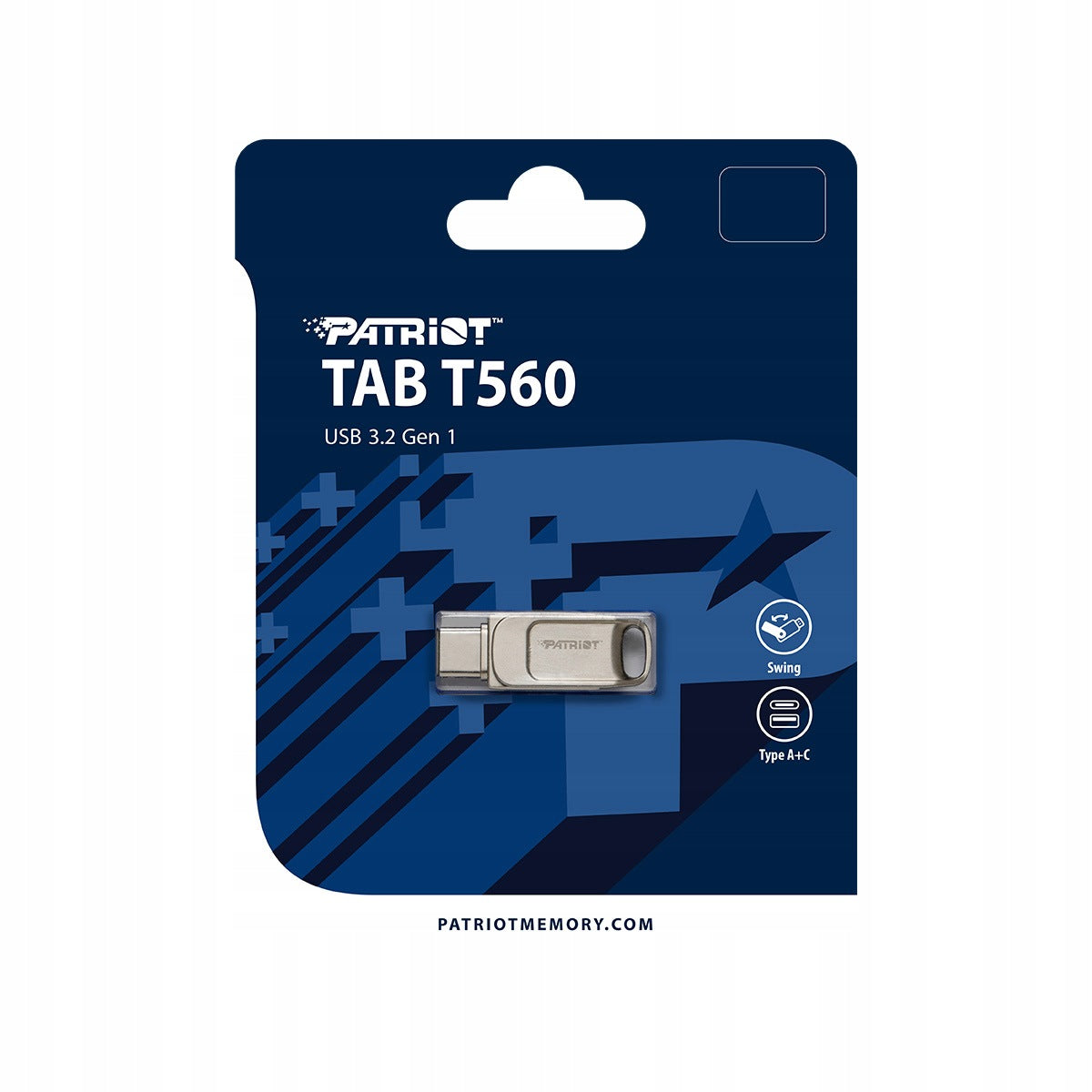 Patriot TAB T560/32GB/USB 3.2/USB-A + USB-C/Strieborná Manufacturer Patriot