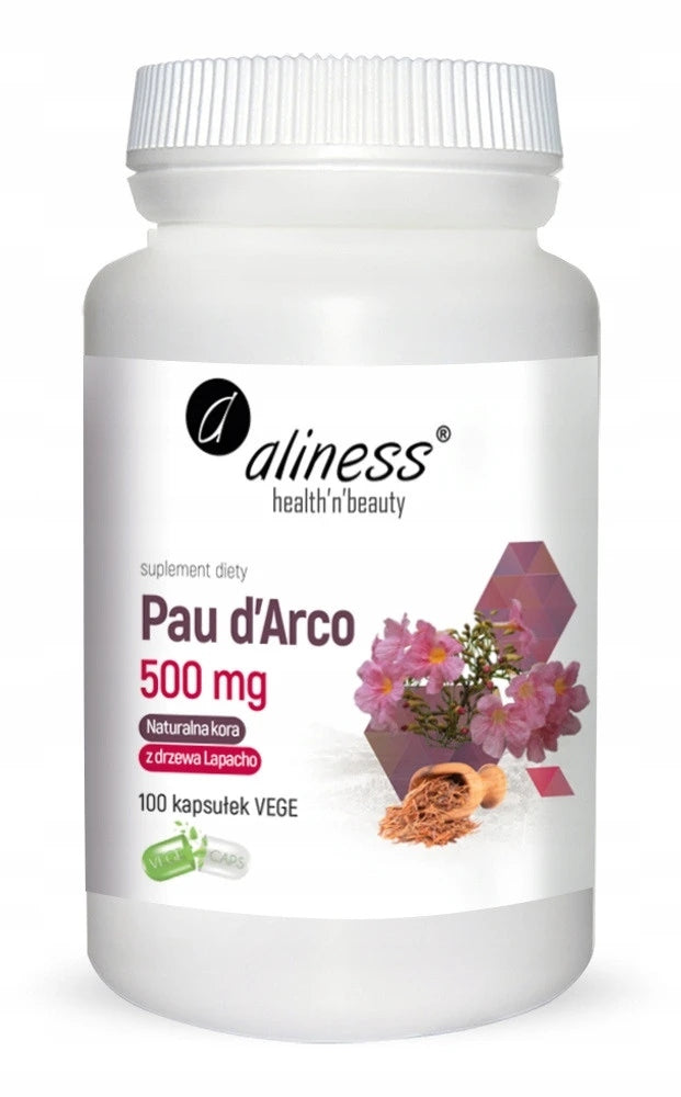 Pau d’Arco (Powdered Lapacho Bark) 500mg x 100 vege caps