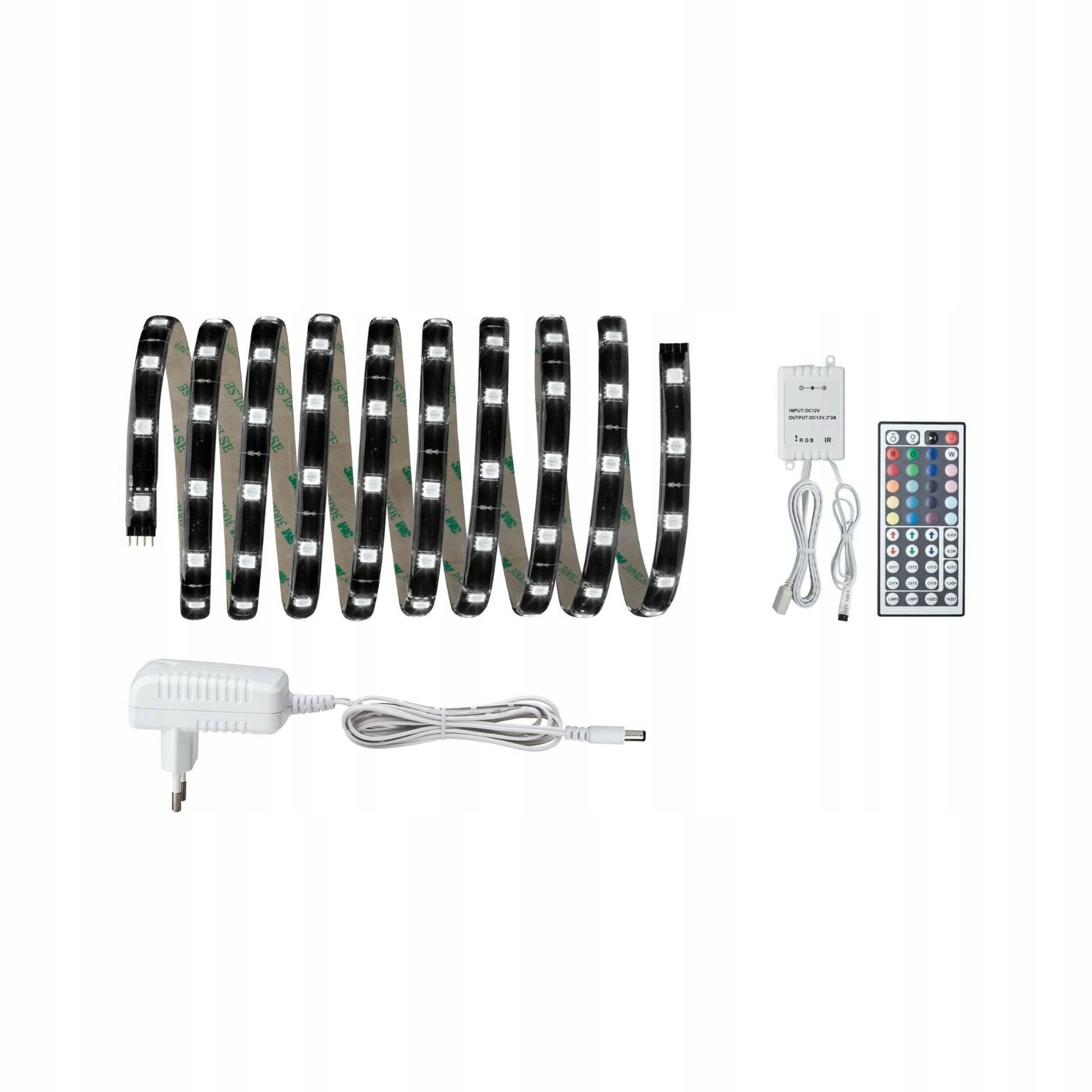 Paulmann YourLED základní sada 3m RGB černá, dálkové ovládání, 12V