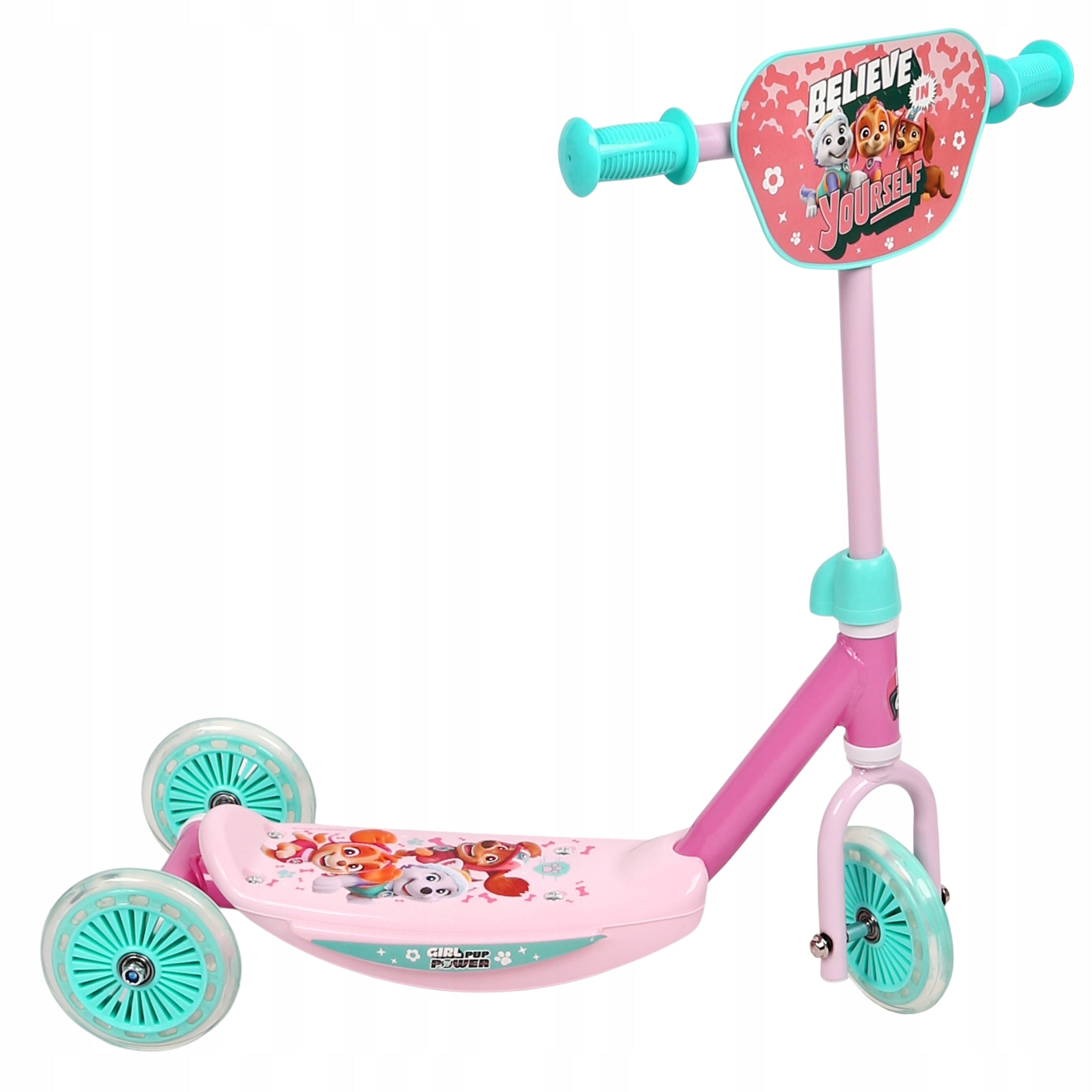 Paw Patrol Tricycle Scooter for Girls Balance Adjustable 20 kg Color pink