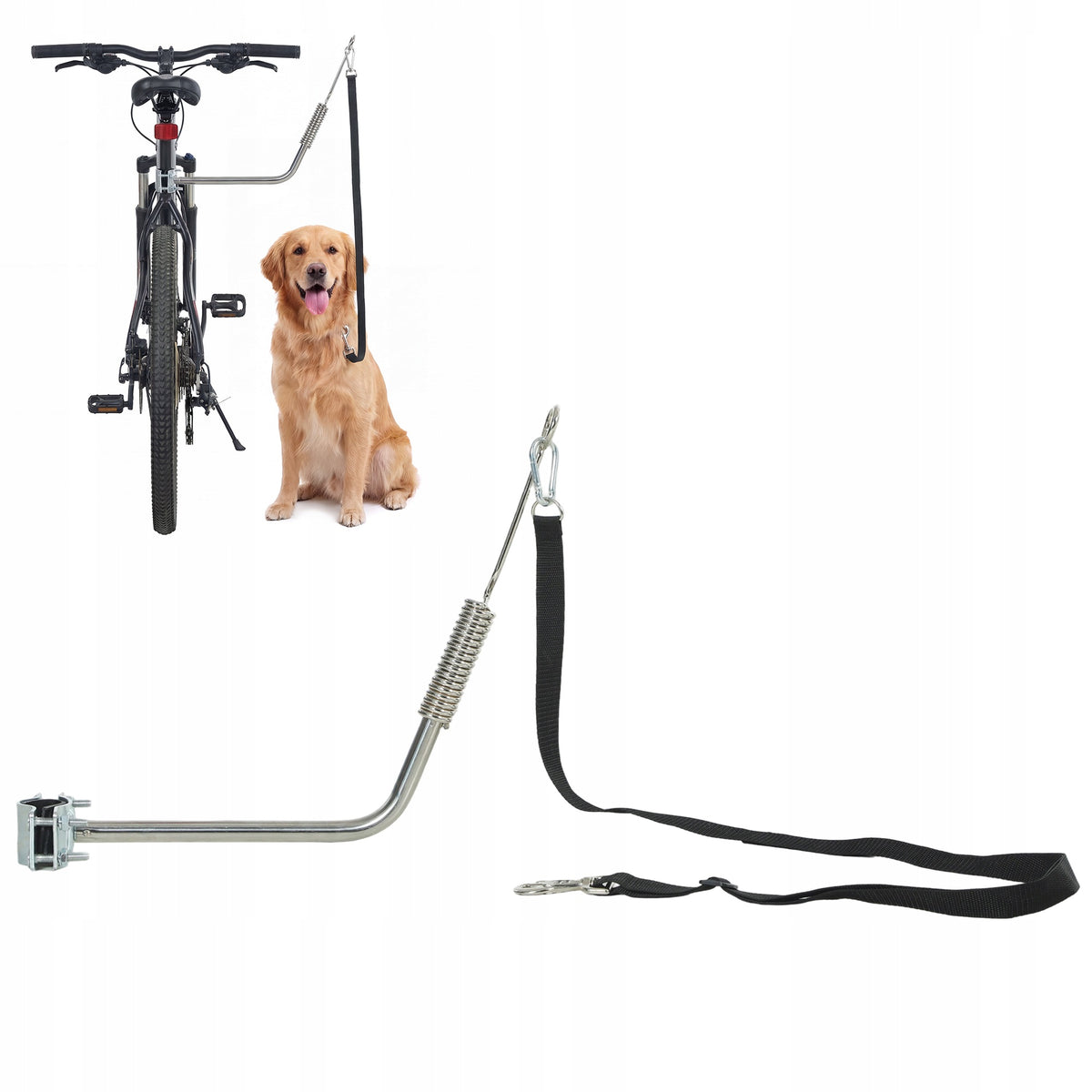 PawHut Dog Bike Lanyard with Shock Absorption and Adjustable Strap