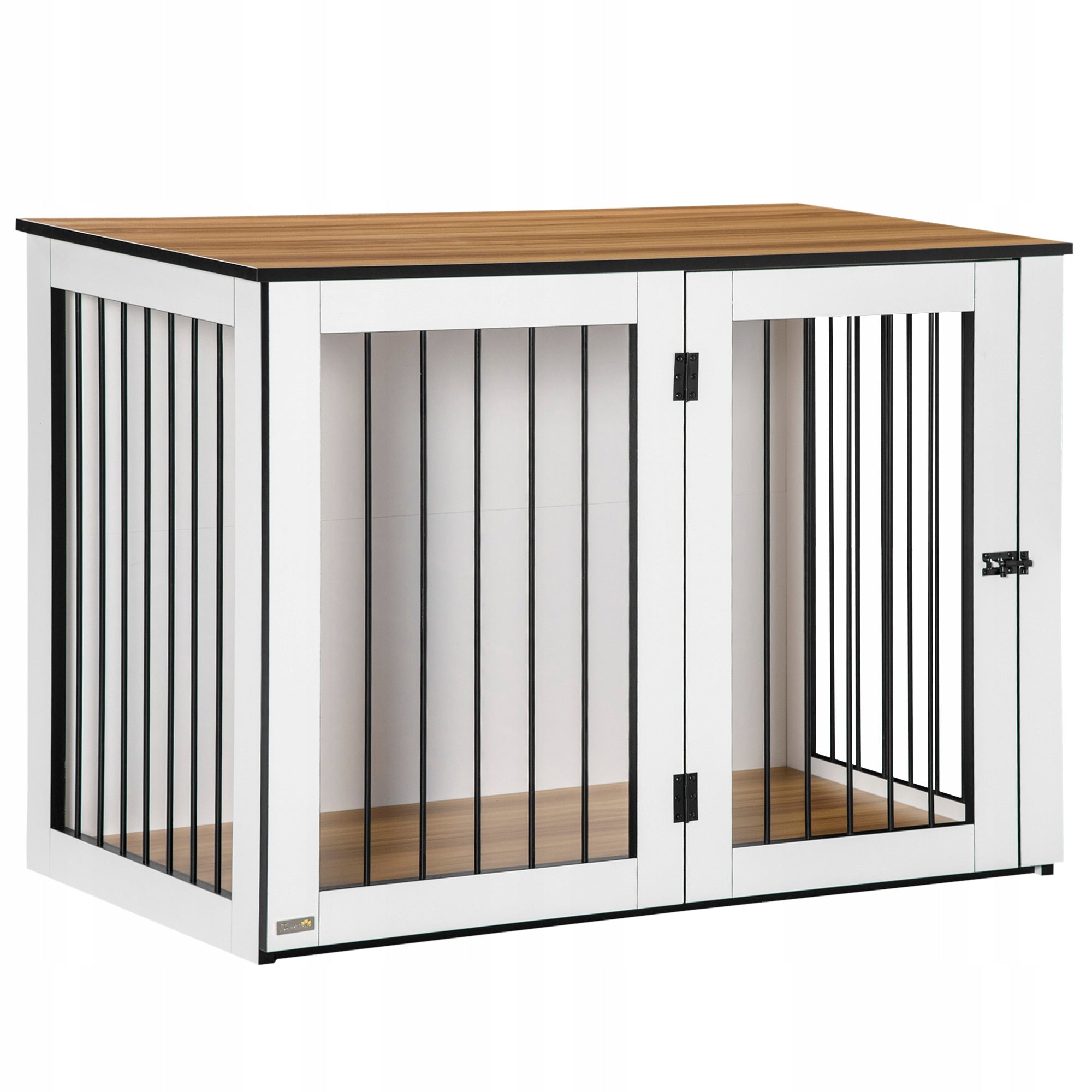 PawHut Dog cage with door and window, as a table for the living room 106x60x76cm