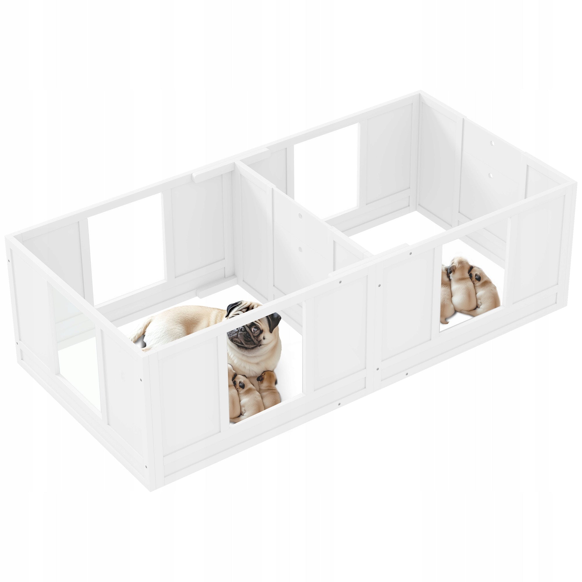 PawHut Dog enclosure with transparent panels, 164 x 80 cm