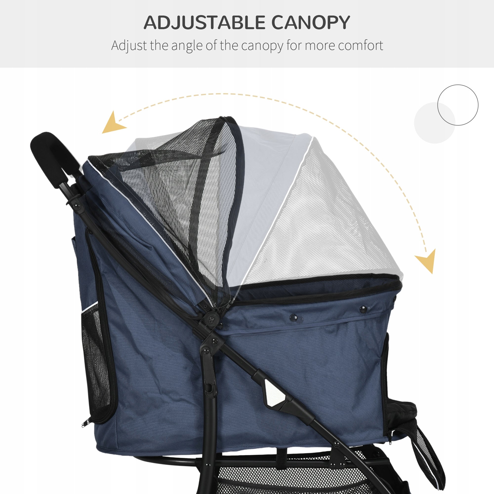 PawHut Dog stroller PawHut, foldable, with pillow, for cats Main material fabric