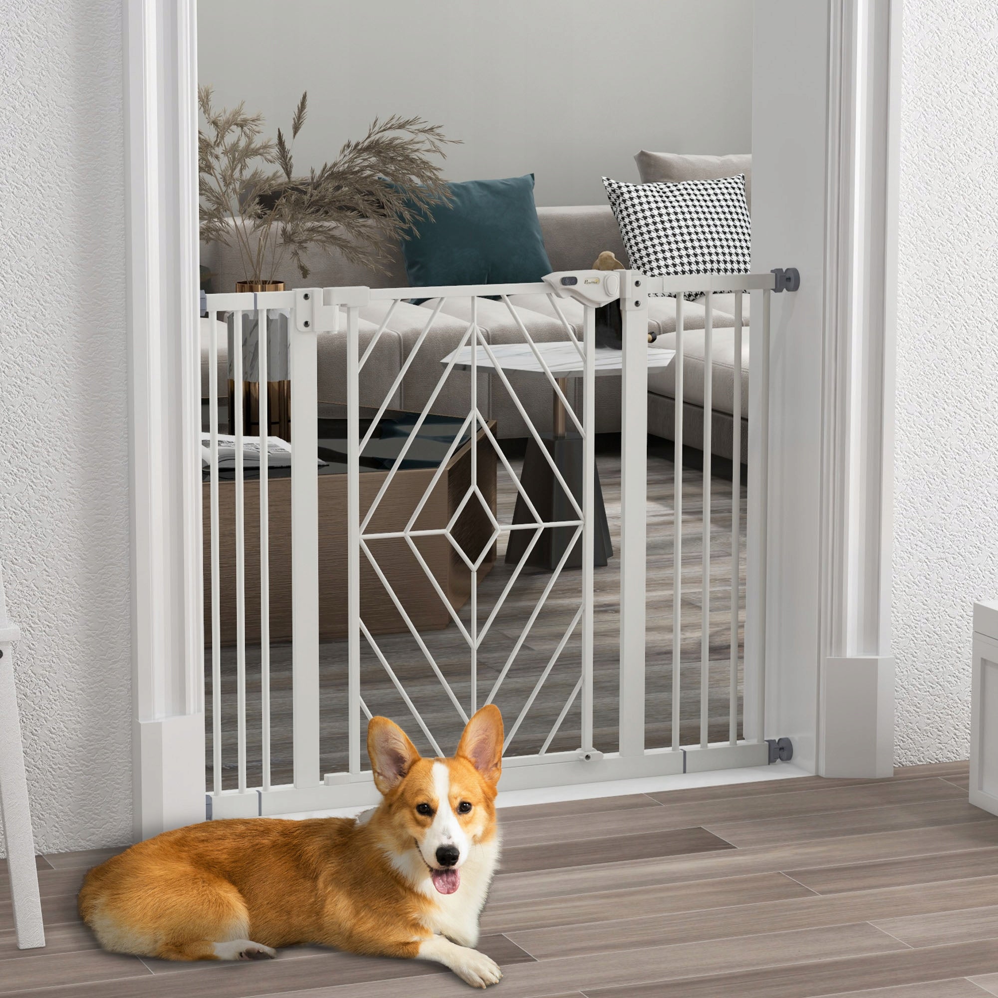 PawHut Safety gate for doors and stairs for dogs, 100 x 4 x 76 cm Packaging status original