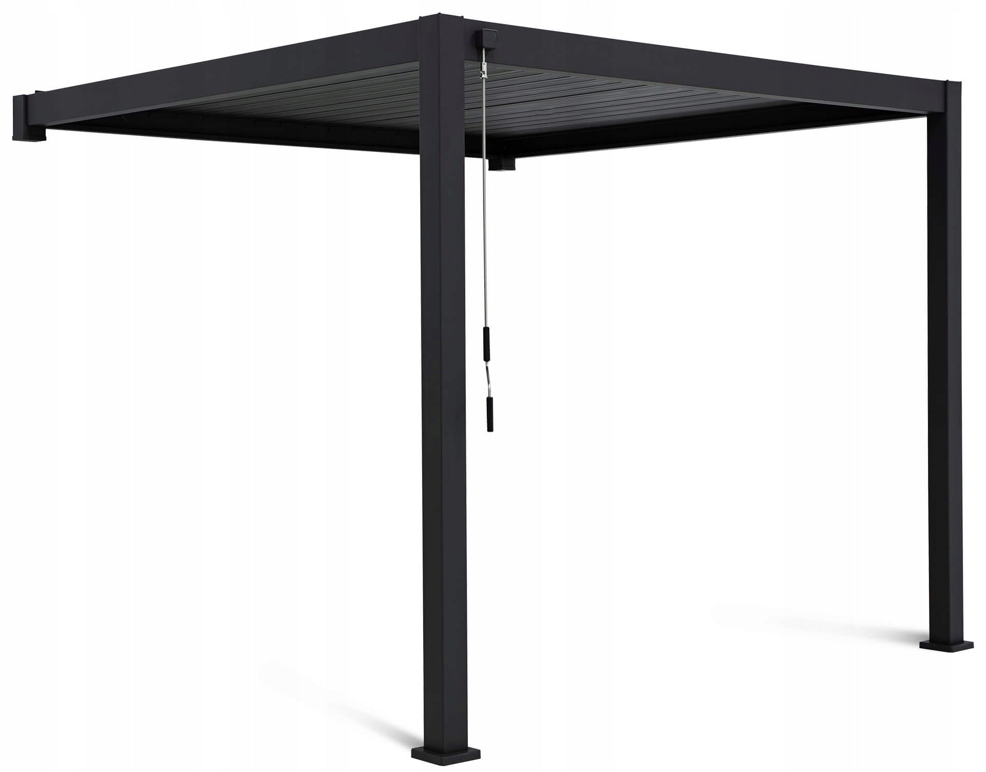 Pavillon Pergola Premium Wall 3x4 wird an der Wand montiert, weiß 