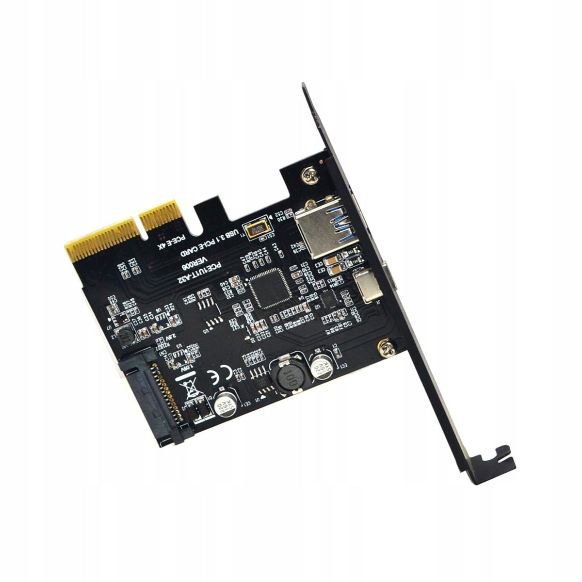 Pci e to USB 3.1 Gen2 10 Gbps USB A+USB C Expansion Card for Computer PC 4X Manufacturer no brand