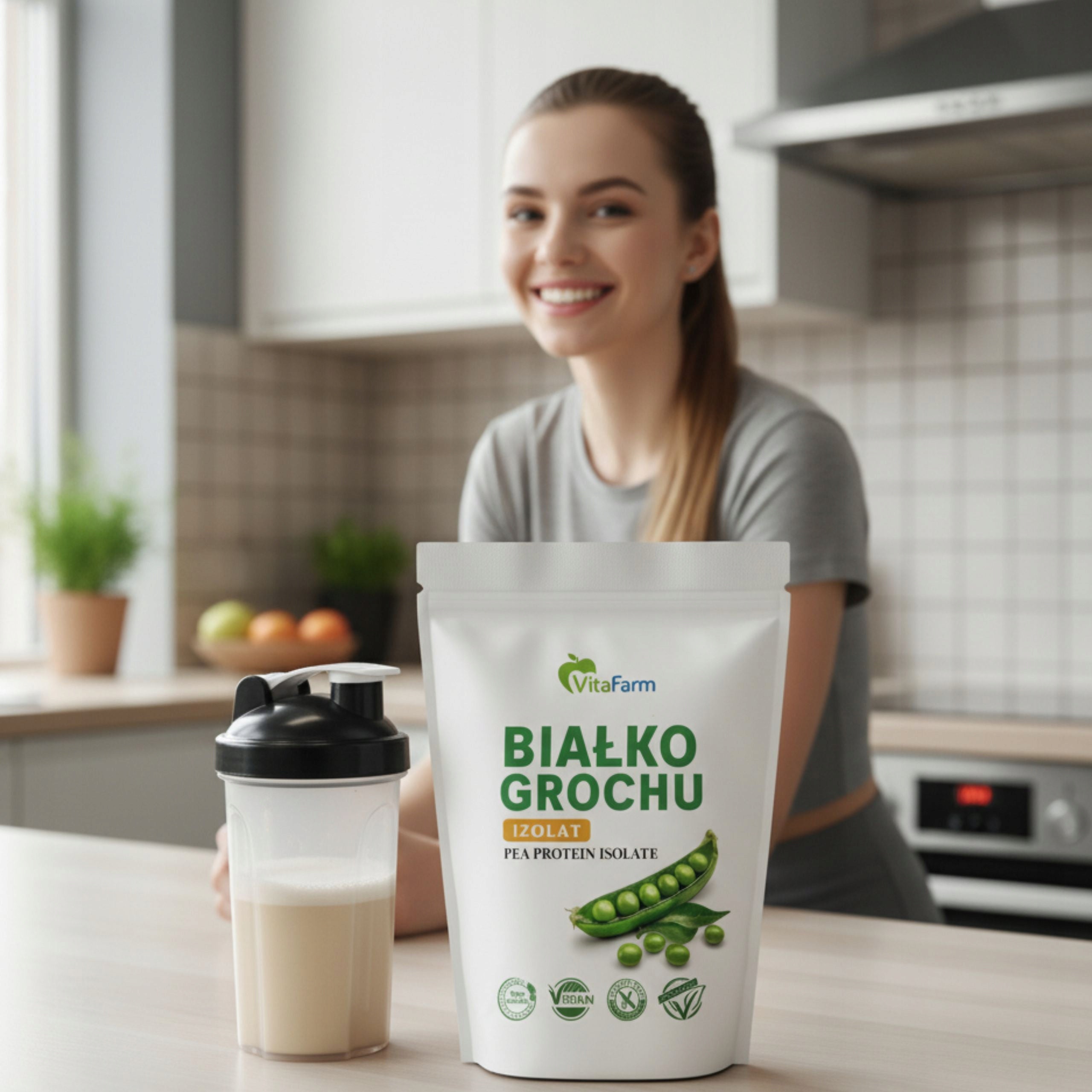 Pea protein 500g plant isolate Creatine Monohydrate 500g muscle mass Manufacturer code Białko grochu 500 g i kreatyna 500 g