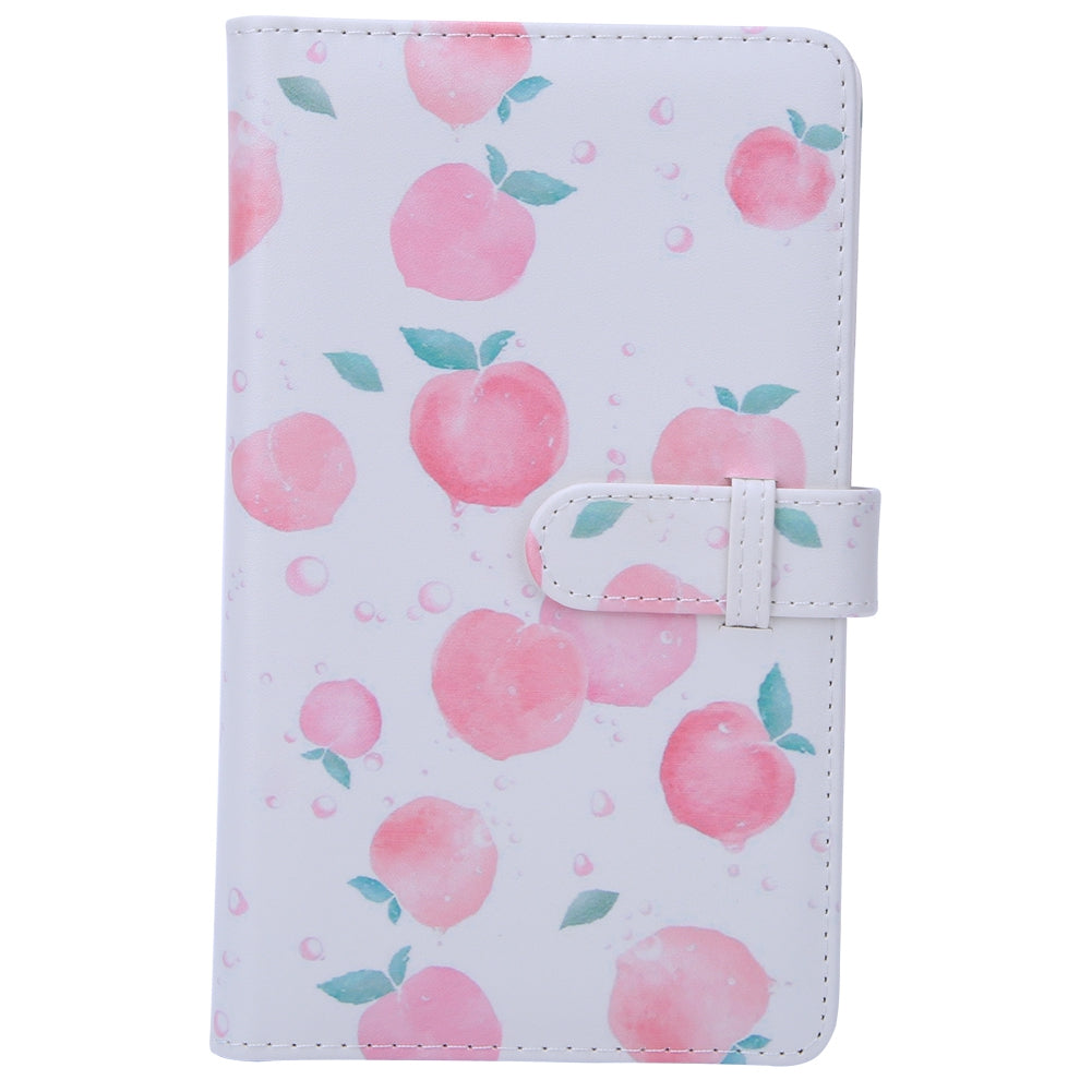 Peach pattern 3 inches 96 pockets PU leather instant album WR Model 2627AAAU