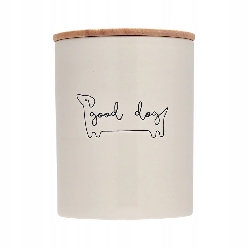 Pearhead Good Dog Treat Jar 4 Cup Ceramic Treat Container