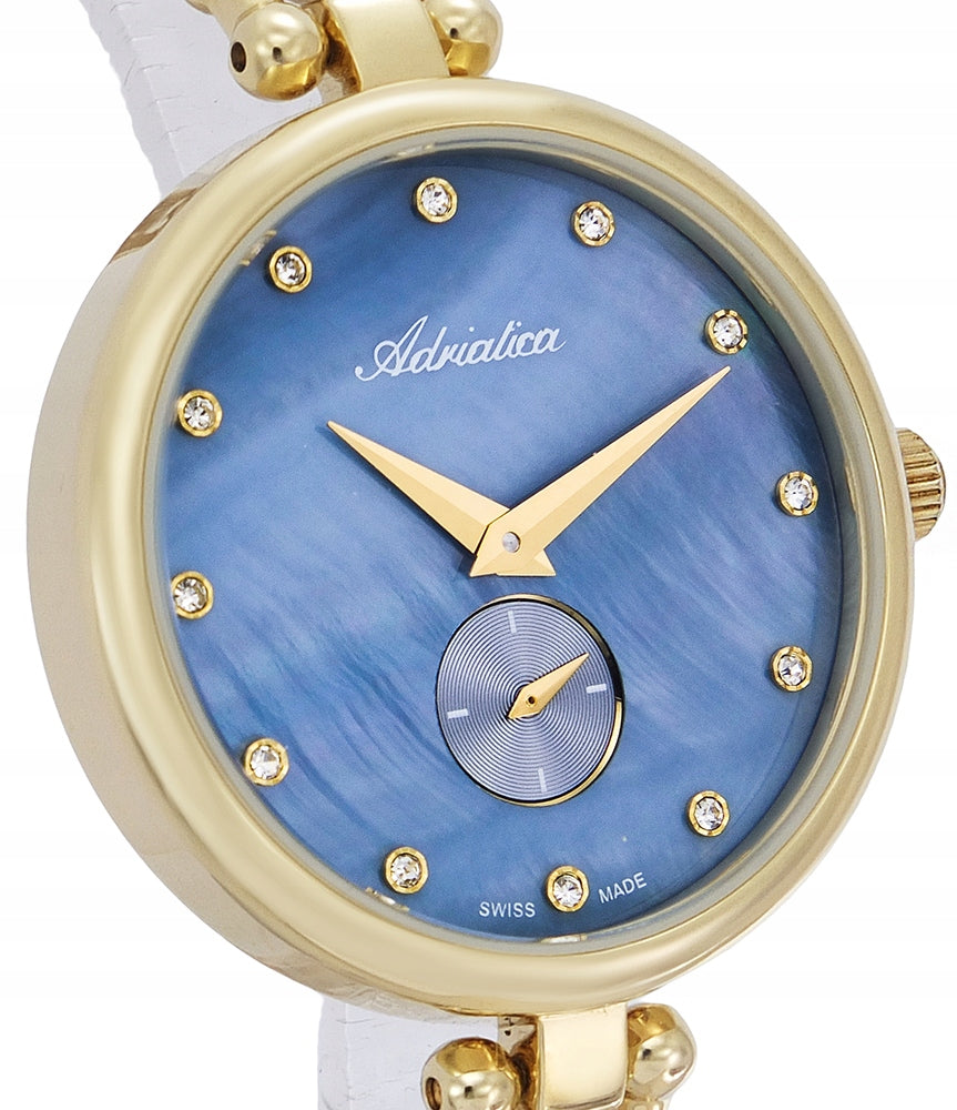 Pearl Dial Watch Adriatica A3727.114BQ Batteries included yes