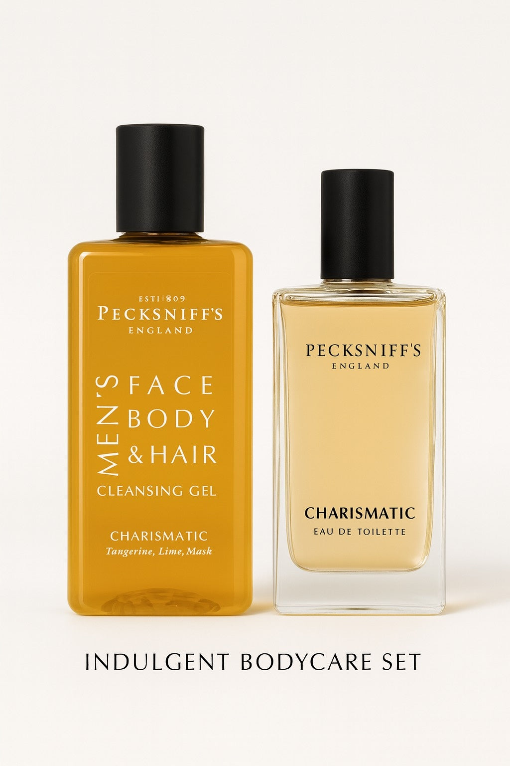 Pecksniff's Charismatic Men Eau de Toilet 100m+Gel Packaging status original
