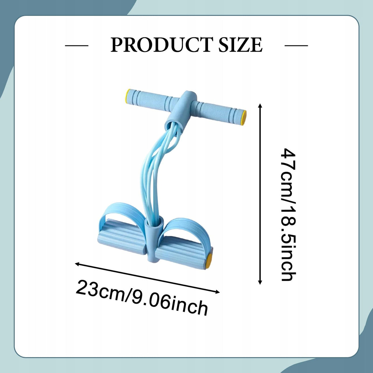 Pedal Resistance Band Abdomen Waist Arm Leg Trainer Elastic Pull Rope blue Packaging status original