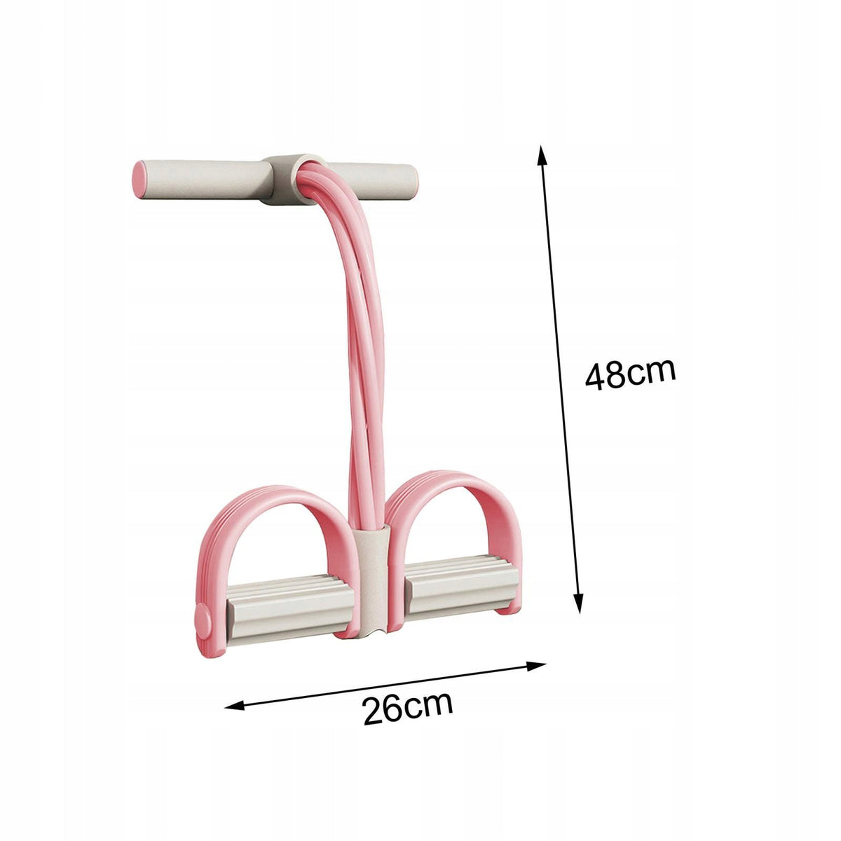 Pedal Resistance Band Handle Elastic Pull Rope Multifunction Tension Pink Brand no brand