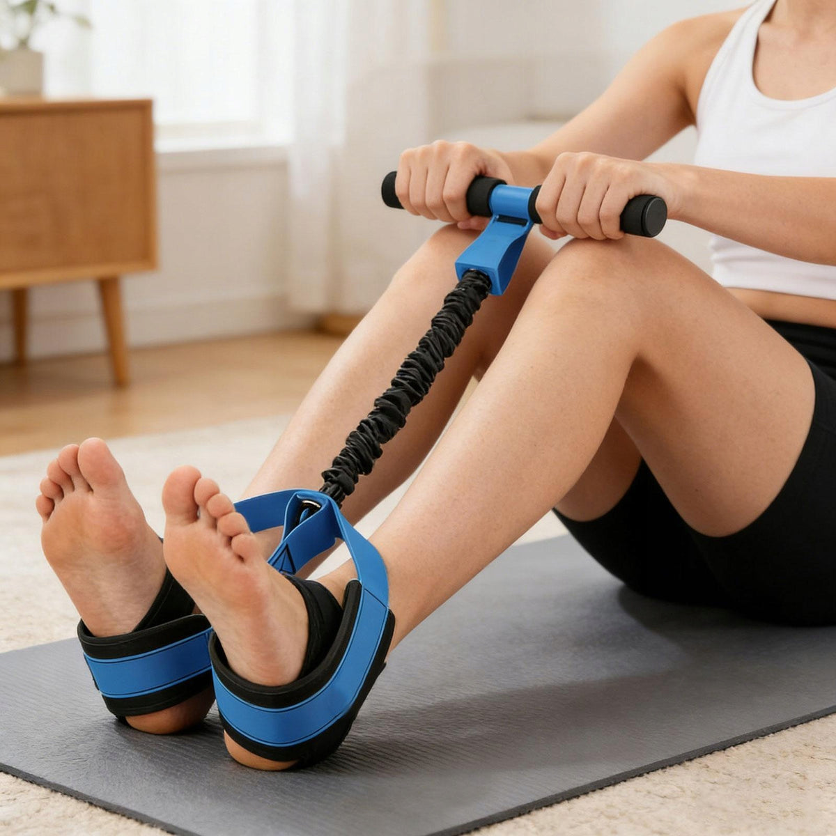 Pedal Resistance Band Multifunctional with Handle Bodybuilding String