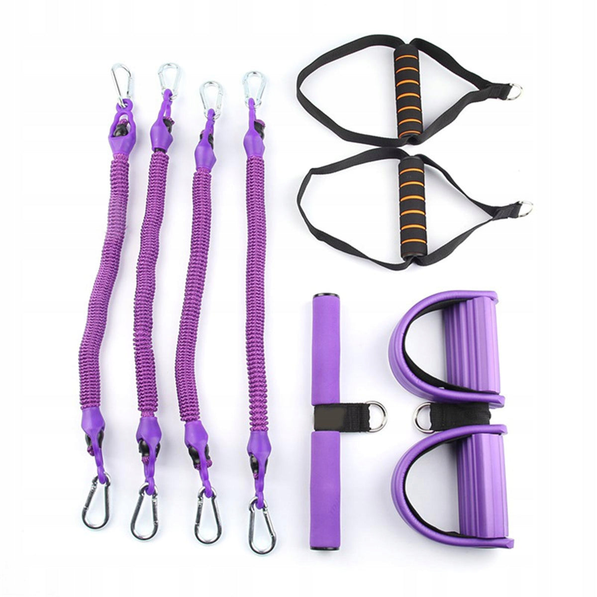 Pedal Resistance Band Sit up Band Latex Pull Rope Exercise Bands Purple Packaging status original