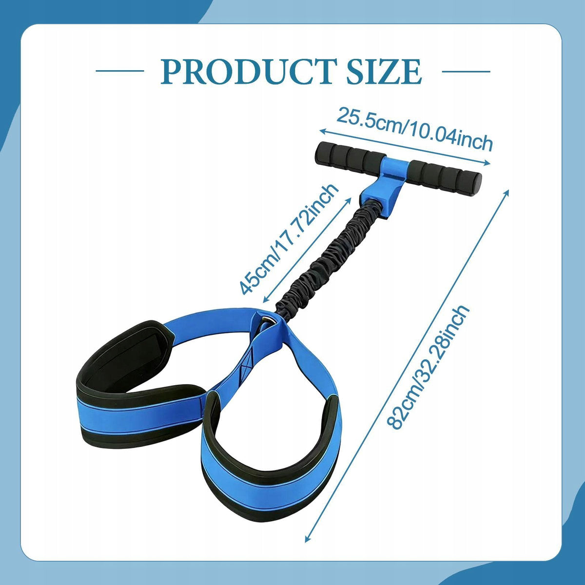 Pedal Resistance Band with Handle Yoga Puller Elastic Tension Rope Blue Packaging status original