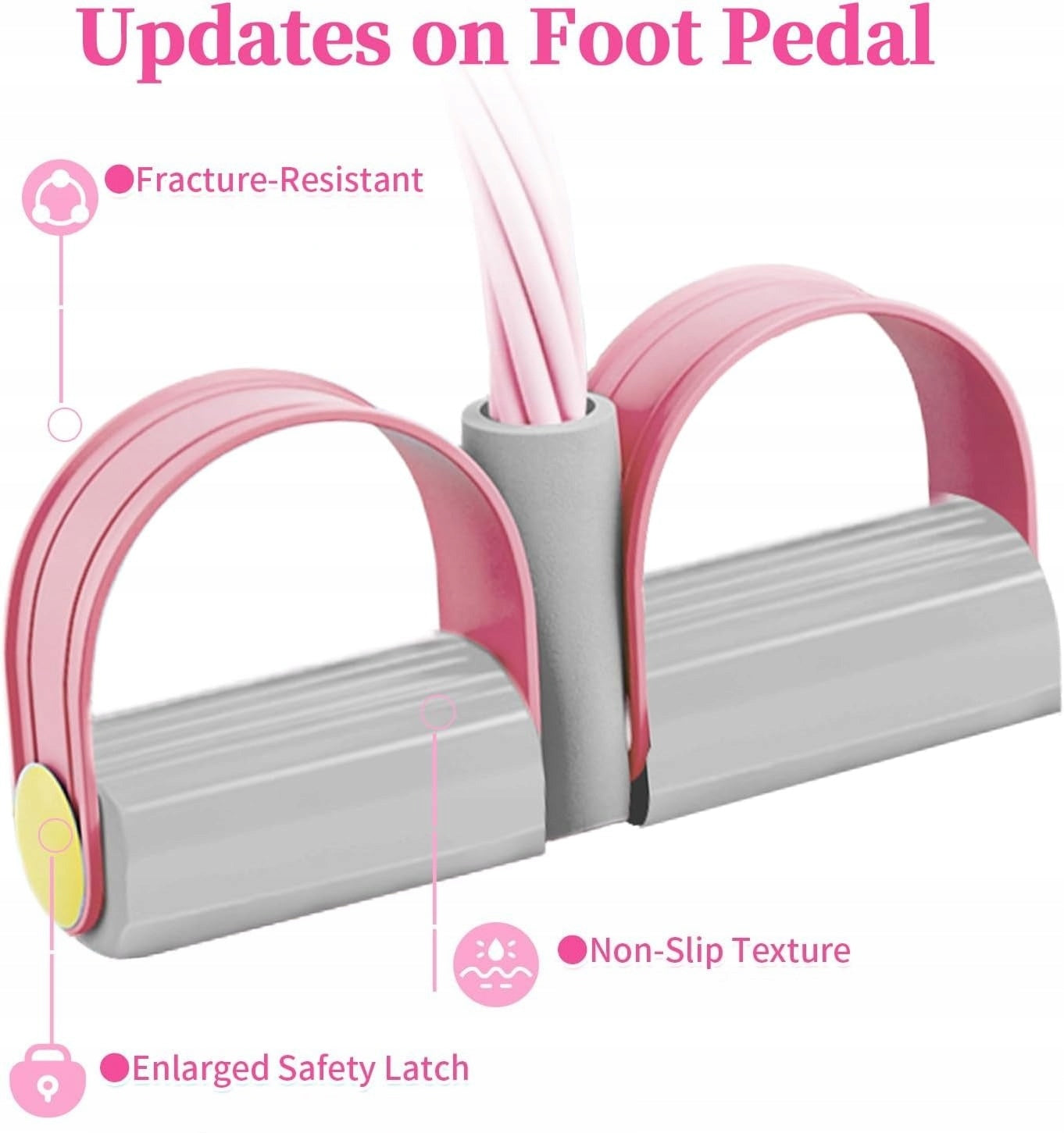 Pedal Resistance Bands with Handles, Durable 6-Tubes Multifunction Pedal Length 1 cm