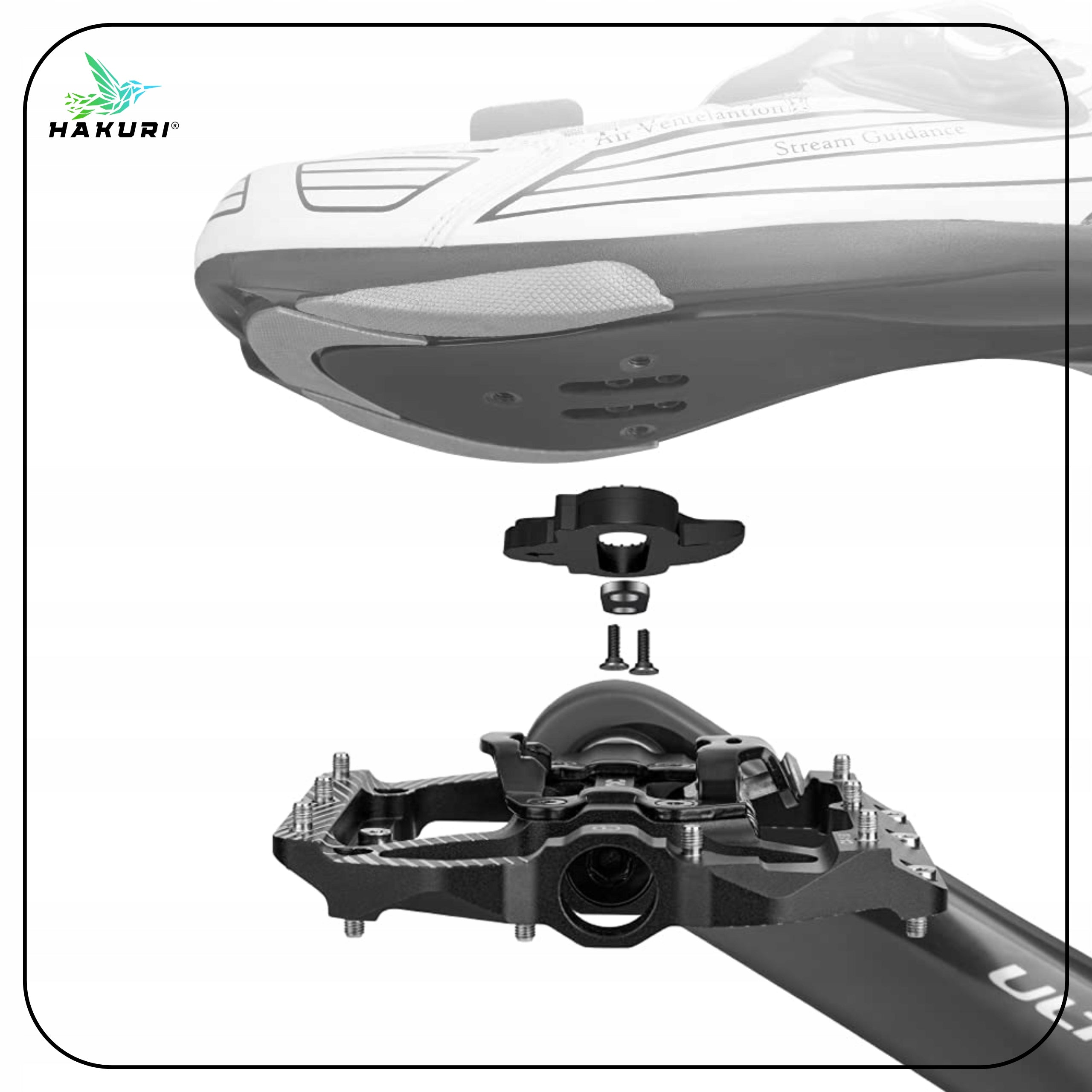 Pedals Bicycle Dual Function SPD Snap Platform with MTB Pins Manufacturer code HAKURI PEDAŁY SPD DUAL FUNCTION ZATRZASKOWE