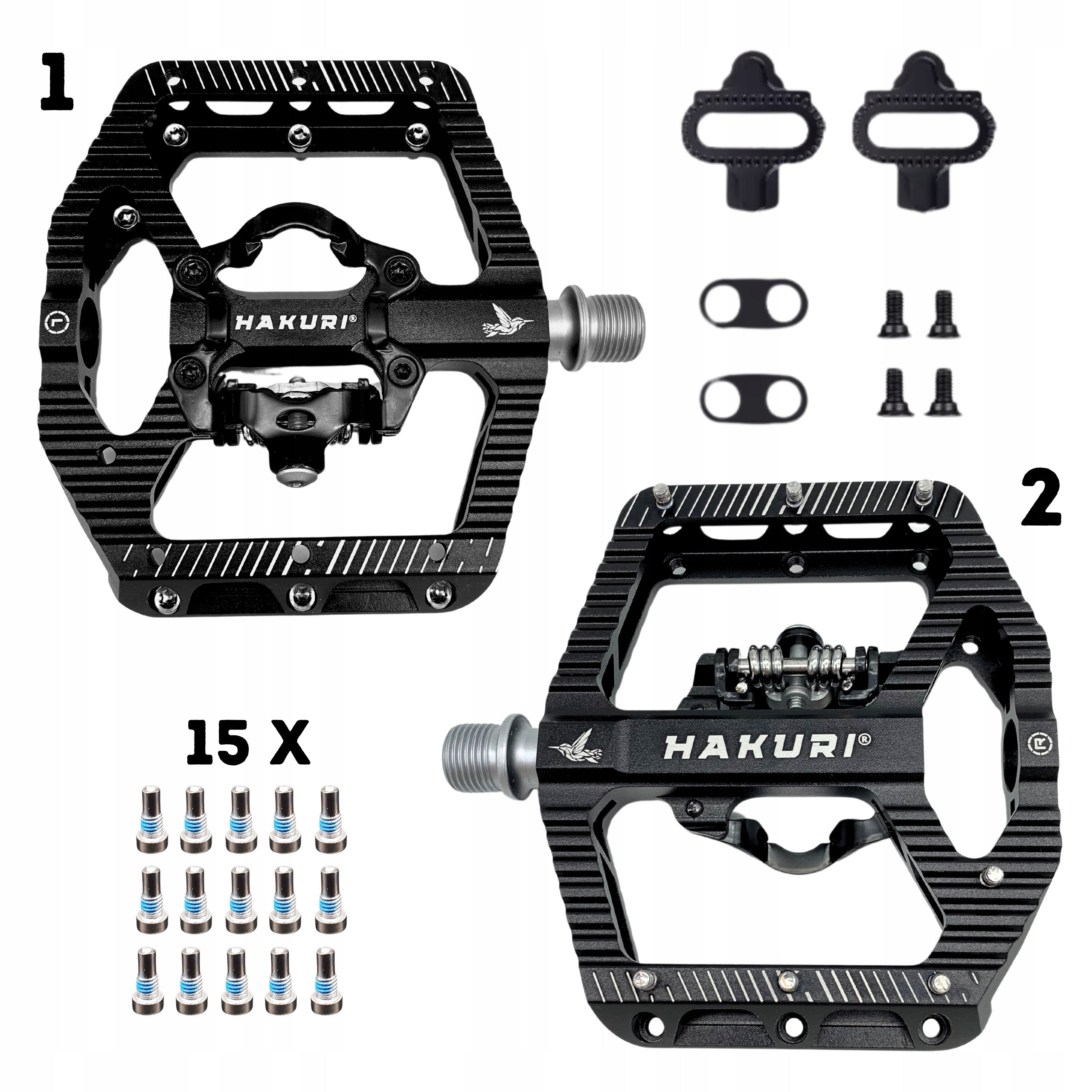 Pedals Bicycle Dual Function SPD Snap Platform with MTB Pins Packaging status original