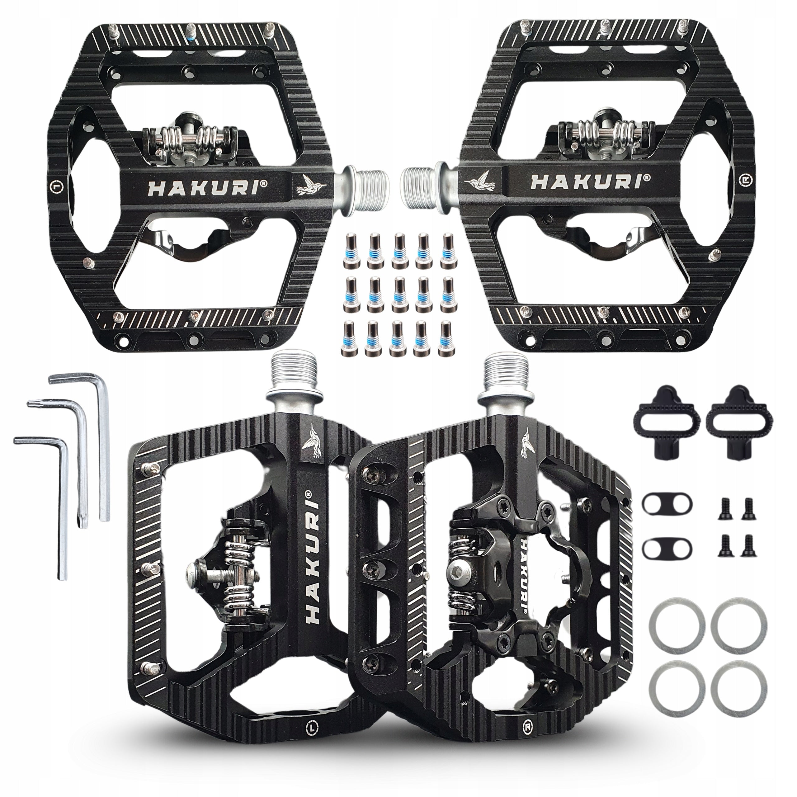 Pedals Bicycle Dual Function SPD Snap Platform with MTB Pins