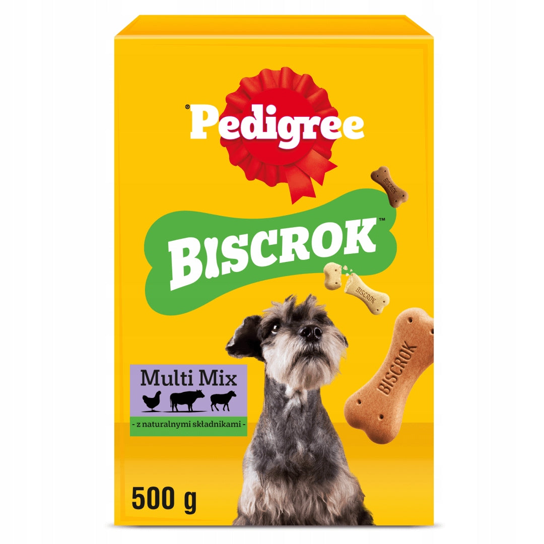 Pedigree Biscrok Multi Mix 12x500g Dog Cookies Volume 500 ml