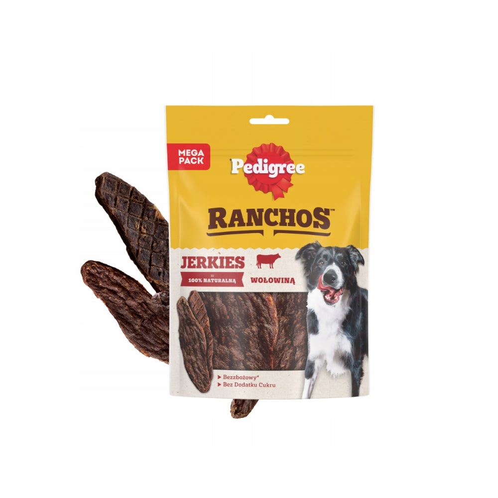 Pedigree Ranchos Jerkies 180g – grain-free complementary food for adults