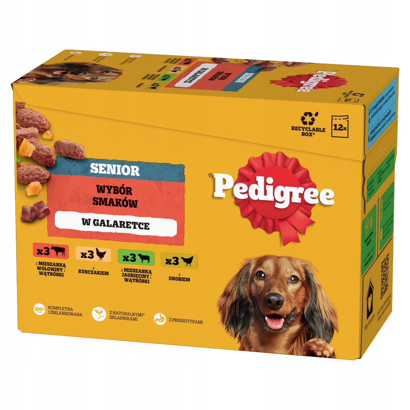 Pedigree Senior Choice of Flavours in Jelly 12x 100g