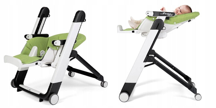 PegPerego Siesta Follow Me - high chair with lounger function 0-15 kg Color shades of gray and silver
