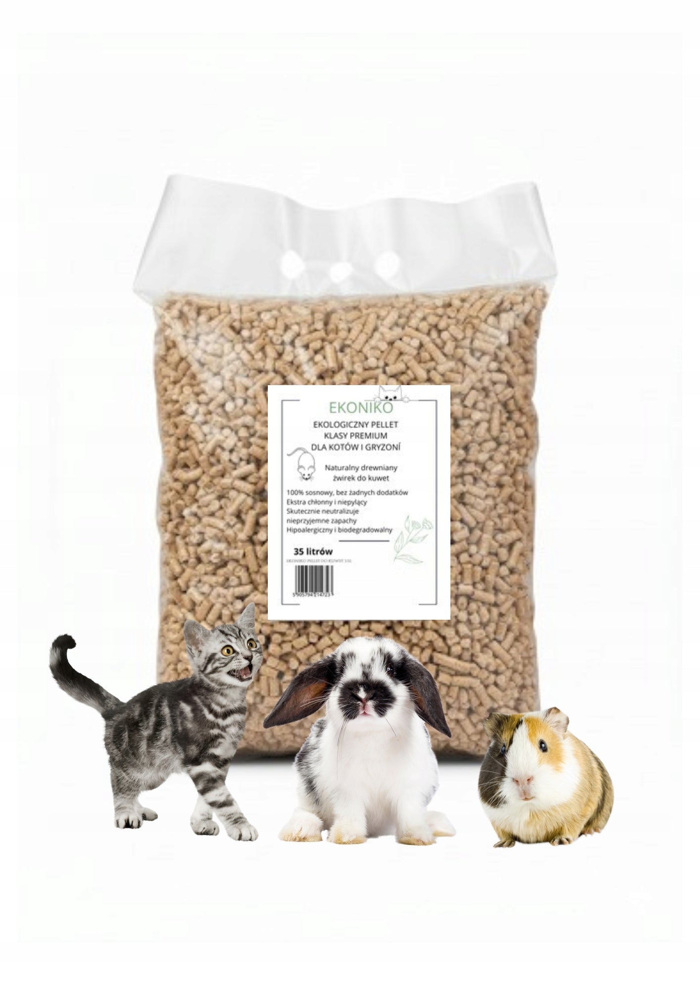 Pellets, Wooden litter for cats, rodents EKONIKO 15 kg