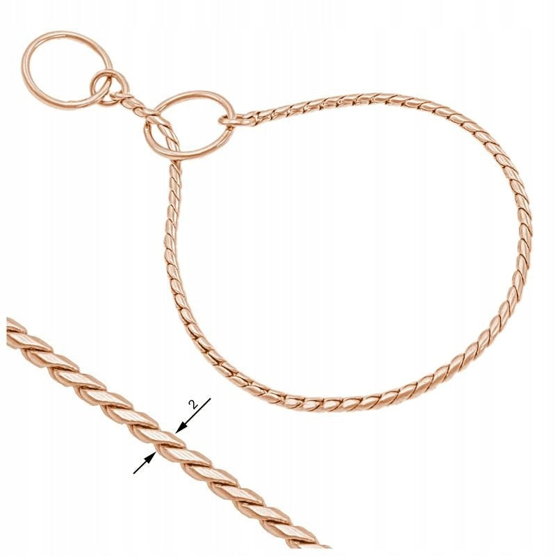 Pelo Chain viper ring 50/55 GOLD PINK