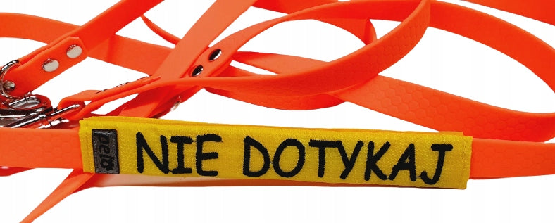 Pelo yellow lanyard band width 2,5-3cm waterproof fabric DO NOT TOUCH