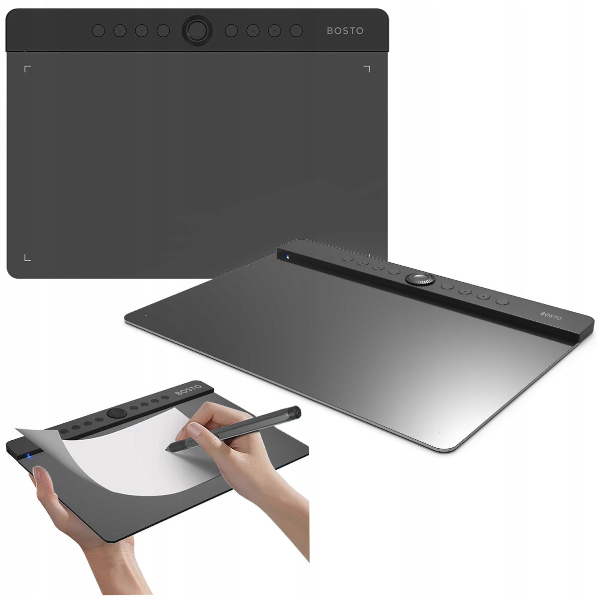 Pen graphics tablet BOSTO T1060KD 5080 LPI PROFESSIONAL for Graphics
