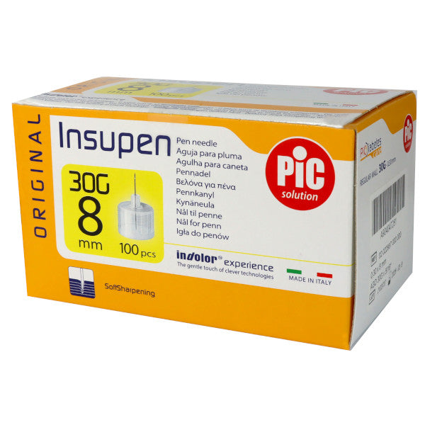 Pen needles PiC INSUPEN 30G x 8 mm 100 pieces Manufacturer of a medical device pic