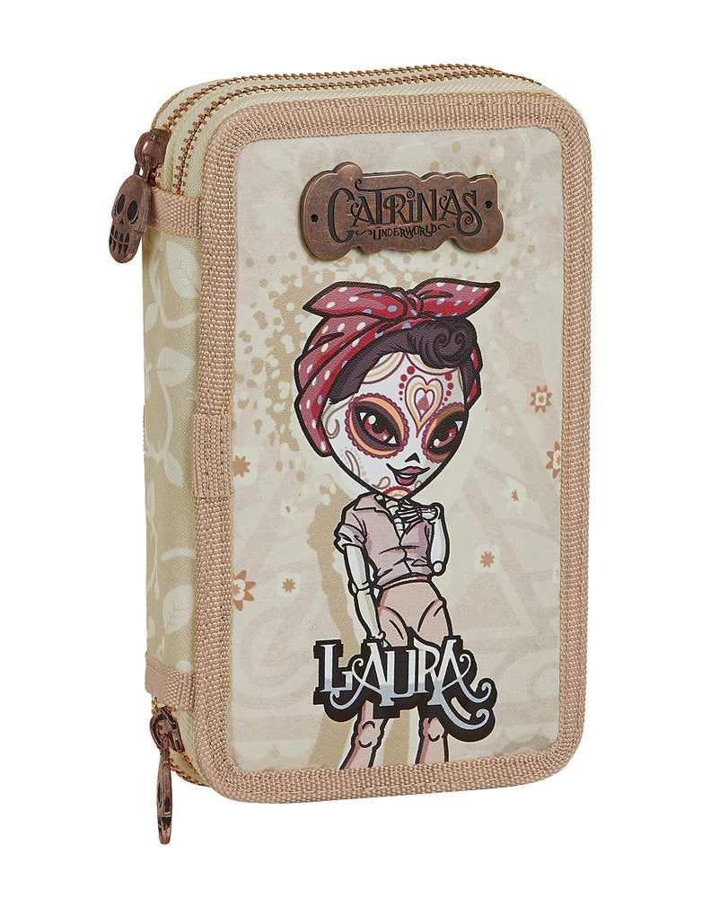 Pencil case CATERINAS UNDERWORLD - LAURA two-level