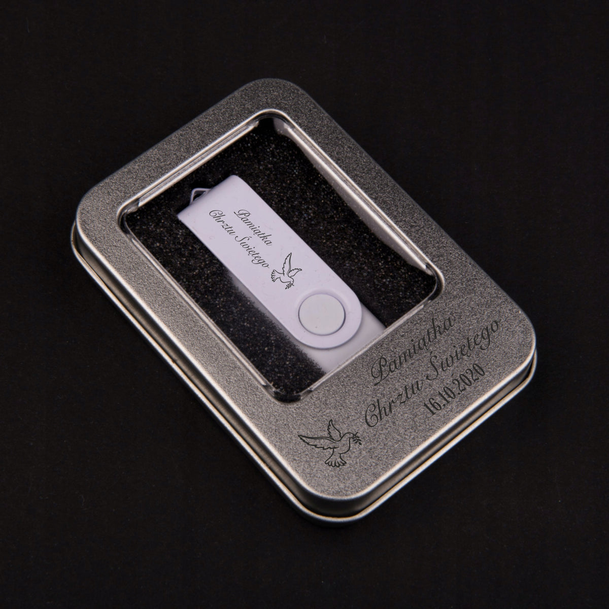Pendrive 64 GB 3.0 + Metal Box + Engraving CHRZEST Color multicolor