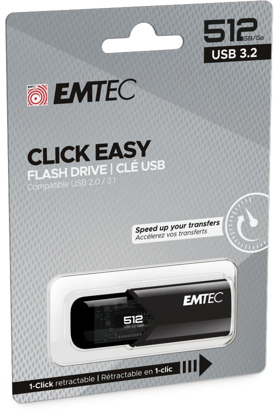 Pendrive Emtec B110 512 GB USB 3.2 black Manufacturer code ECMMD512GB113